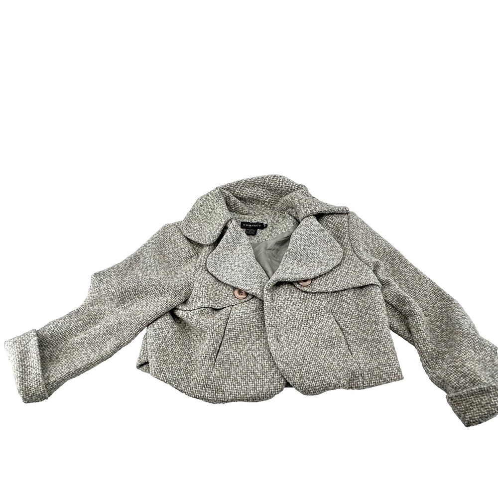 Twead Wool Cropped Womens jacket blazer Y2K Rampage Size M